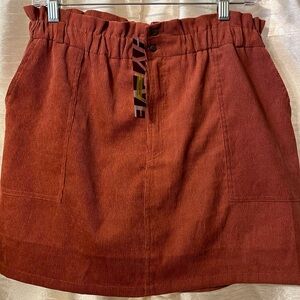 Corduroy mini skirt